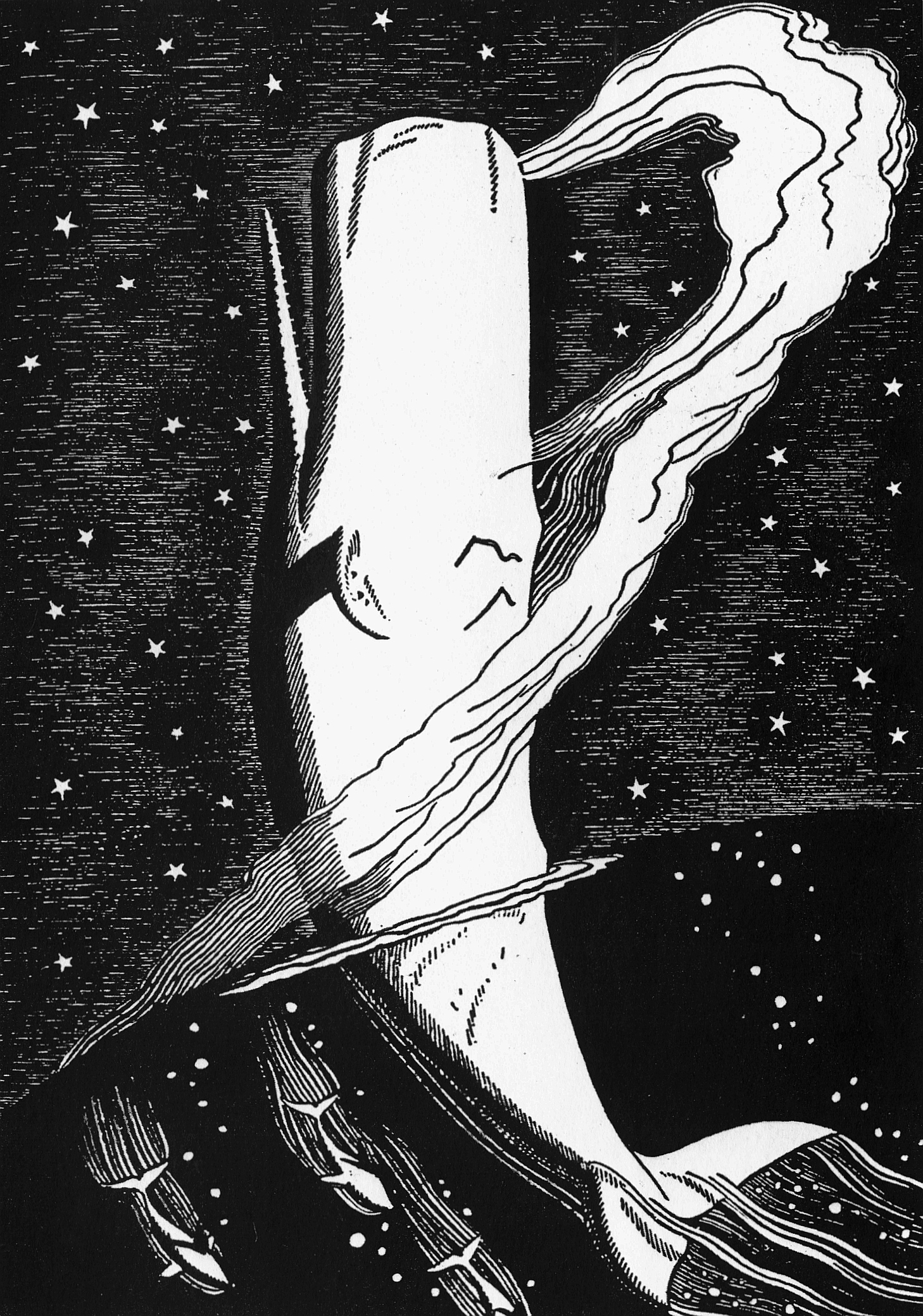 Rockwell Kent, Illustration from Moby-Dick. Black ink on paper, ca. 1929.