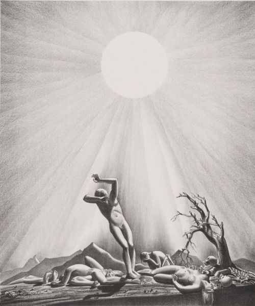 Solar Flare-Up, from the End of the World series. Lithograph, 1937. Copyright Plattsburgh State Art Museum.