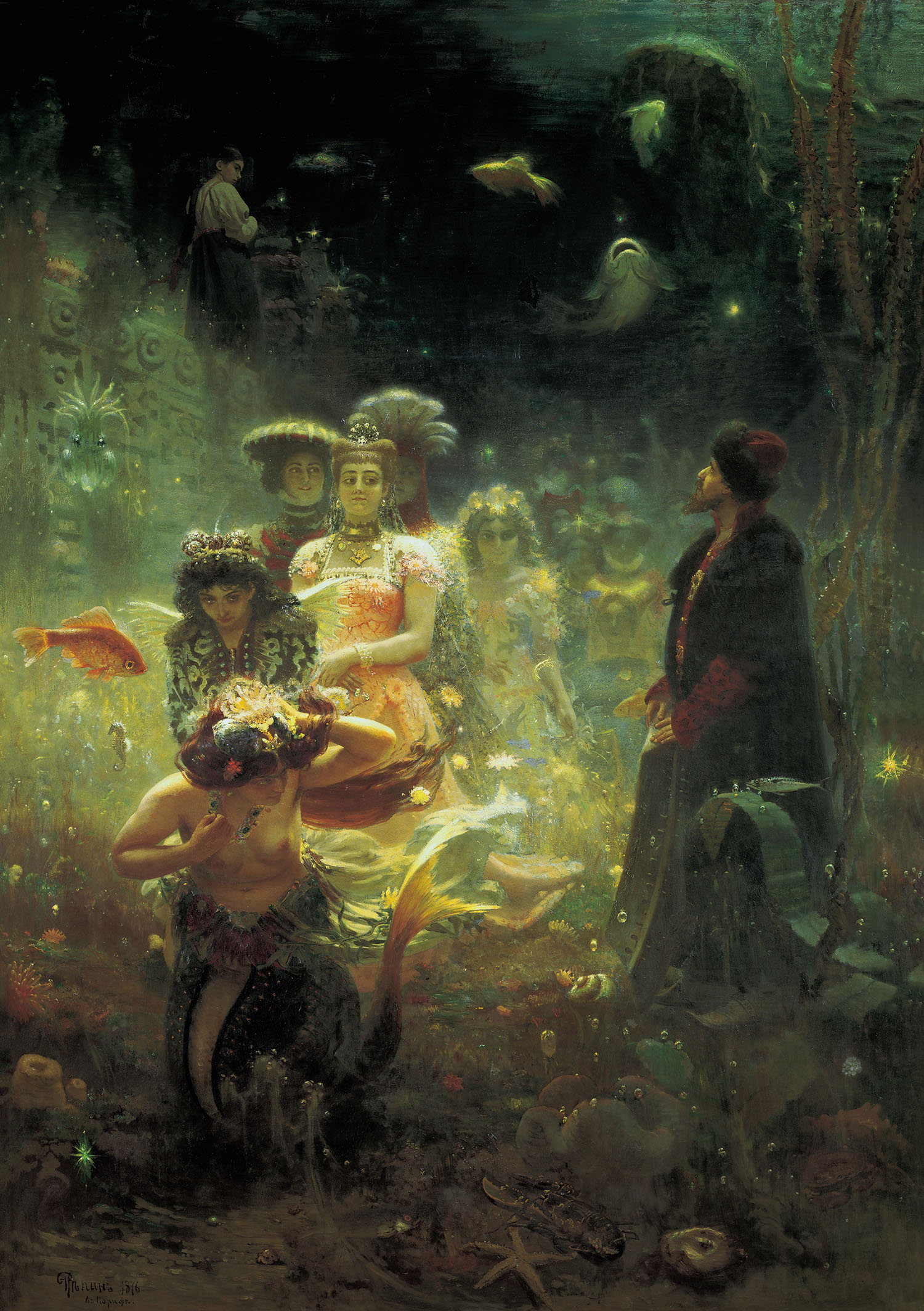 Ilya Repin, Sadko in the Underwater Kingdom. Oil on canvas, 1876. State Russian Museum, St. Petersburg, Russia.